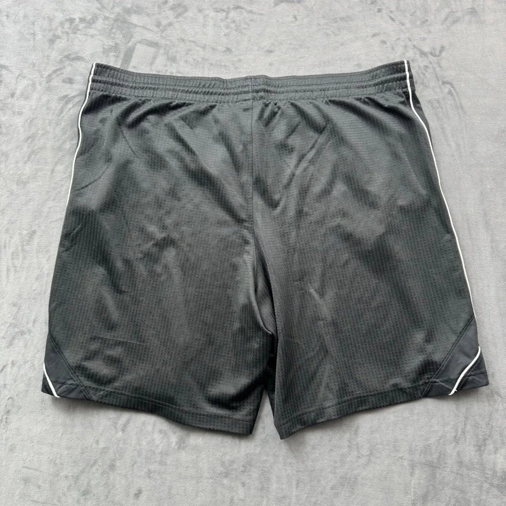 Nike Mens Basketball Shorts Black Mesh Athletic Gym XL Drawstring White Piping
